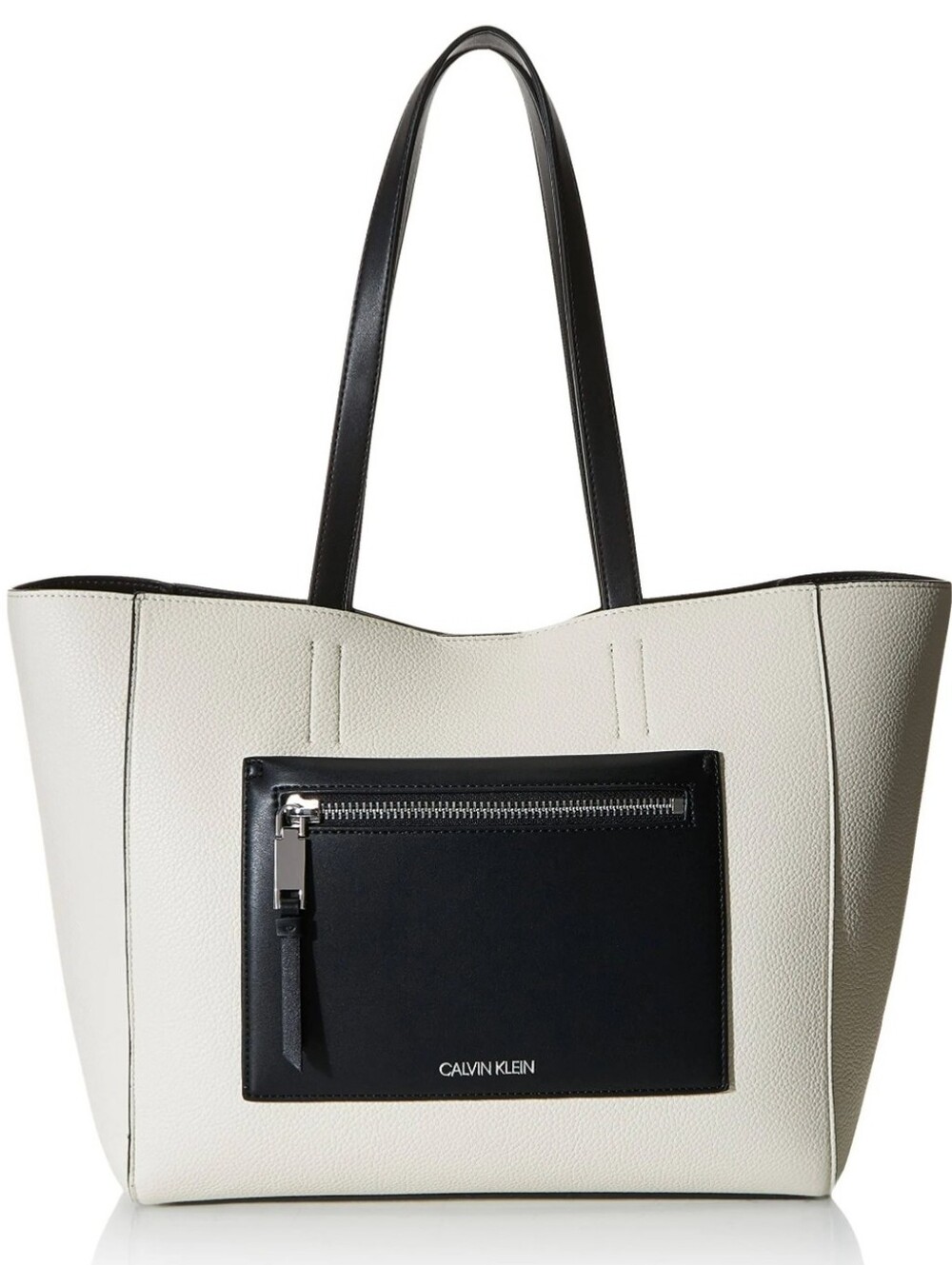 CALVIN KLEIN KinsleyTwo-Tone Novelty Shoulder Tote Bag